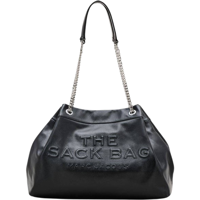 Marc Jacobs Leather The Chain Sack Bag, Black