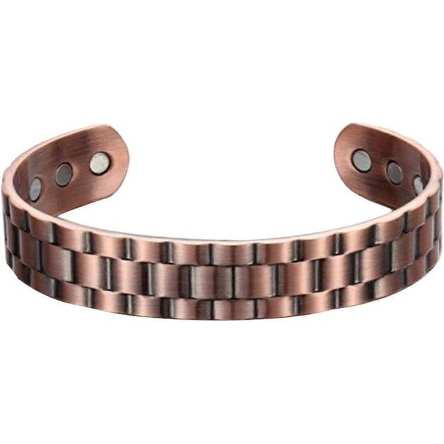 (Copper, One size) 2025 New Hot Ultra Magnetic Copper Bracelet for Women with Magnets, Valentines Day Gift - Blue (XL)