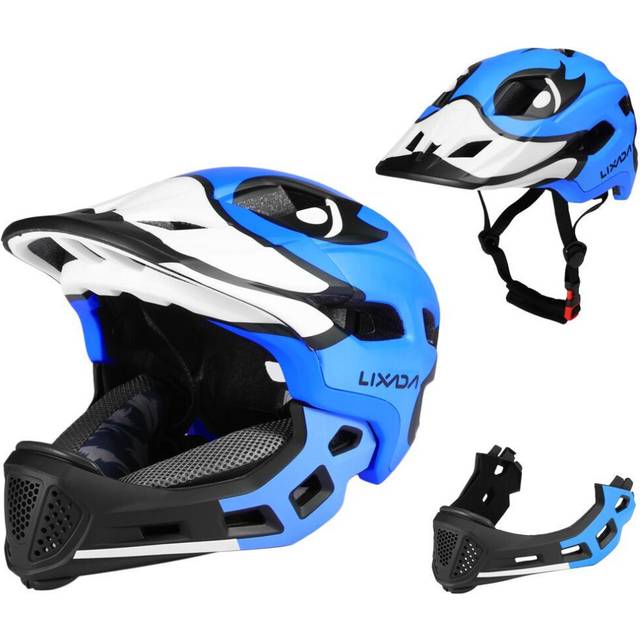 Lixada Kids Detachable Full Face Helmet Children Sports Safety Helmet for Cycling Skateboarding dark blue