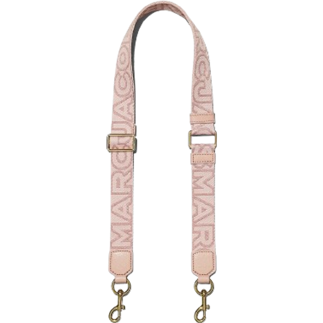 MARC JACOBS Marc Jacobs The Thin Outline Logo Webbing Strap in Rose Multi