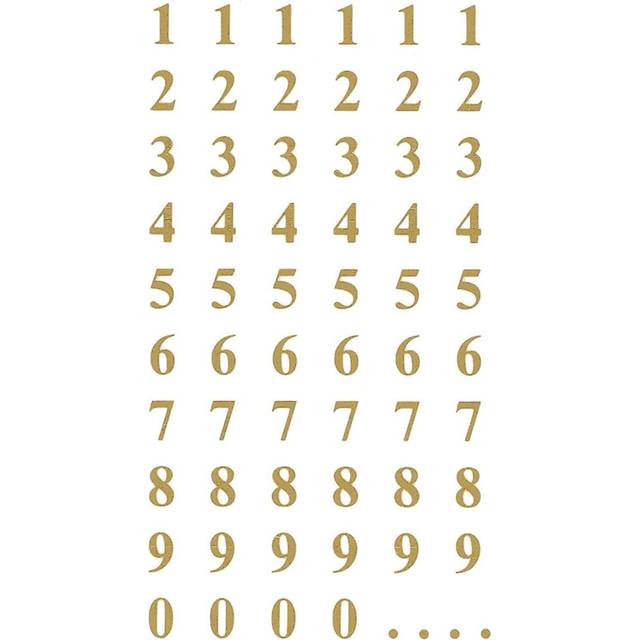 Avery Zweckform 3723ÃÂLetter Labels, A-Z 15.5 mm (foil, Strong Hold), 36 Stickers Numbers Gold