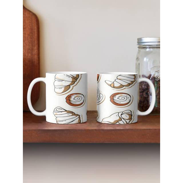 (Croissant - Funny French Food-10139) Coffee Mugs 11oz Snoopy Ceramic Mug Cute Novelty Christmas Gifts
