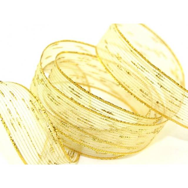 Berisfords Empire Metallic Ribbon 200 Gold