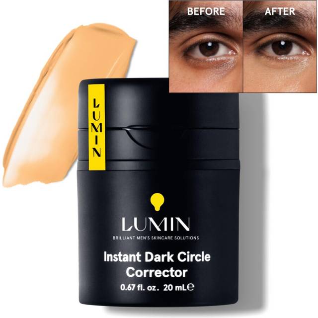 Lumin Instant Dark Circle Corrector for Men Not A Concealer, Brightens Eyes, Reduce Dark Circles, Puffiness, Under Eye Men Makeup, Men's Eye Cream, Pe