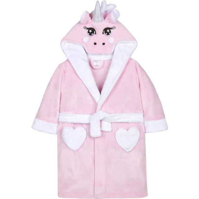 (Pink, 13 Years) Metzuyan Infant Girls Unicorn Dressing Gown Novelty Robe Detachable Tail Heart Pockets