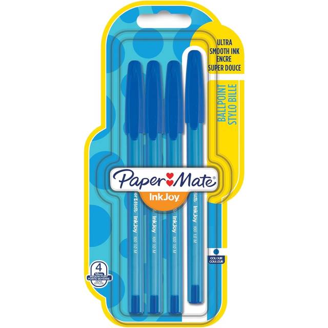 Paper Mate Inkjoy 100 Ball pen Pk4 Blue, Blue