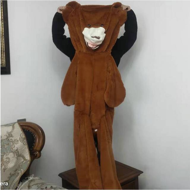 (260cm, drak brown) 100-260cm Giant Unstuffed Empty Teddy Bear Skin Coat Soft Big Skin Shell Semi-Finished Plush