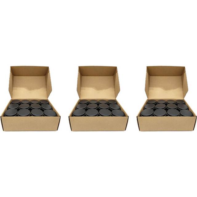 Candle Tins, 72 Piece, 4 Oz Metal Containers for Making Candles, Arts & Crafts, Dry Storage,Black