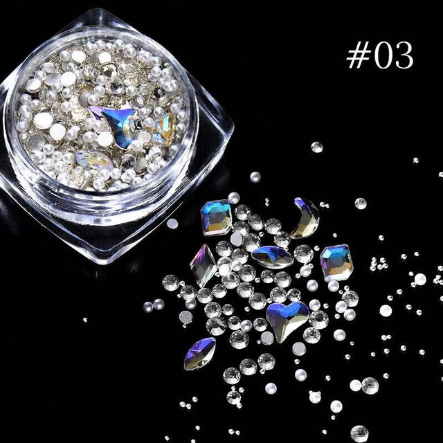 Crystal AB Rhinestone Flat Back Loose Diamante Glass Gems Nail Art Craft Decor #