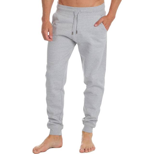 (Grey, X-Large) Mens Joggers Plain Tracksuit Bottoms Activewear Jogpants Elasticated Waist Sweatpants Size M-Xxl