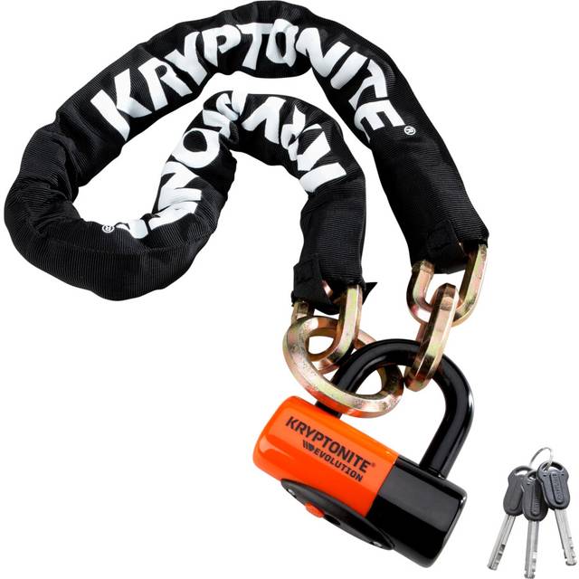 Kryptonite New York Noose (12 mm / 130 cm) - with Ev Series 4 Disc Lock Sold Secure Gold, One Size, 999546