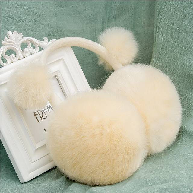 (style 01) Faux Fur Ear-cap Winter Women Warm Natural Kawaii Rabbit Fur Earmuff
