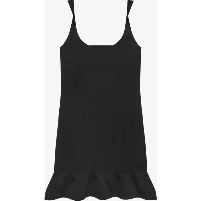 Robe en jacquard monogramme 72 à bretelles torsadées - noir - 36