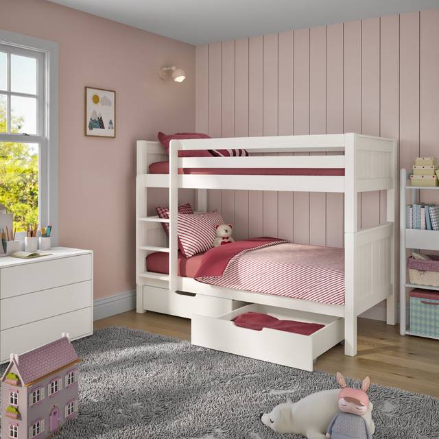 Classic Originals Bunk Bed with a Pair of Drawers - White