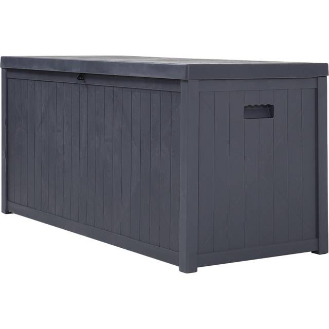 ClassicLiving 125cm W 430.5L Plastic Deck Box - Black (61.5cm H X 125cm W X 56cm D)