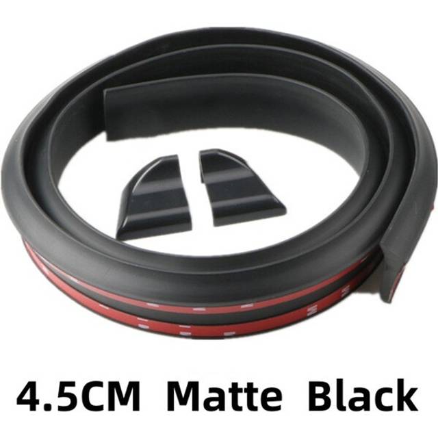 (4.5CM Matte Black) Universal Roof Spoiler 1.5M Car-Styling 5D Rubber Tail Spoiler PU Brazing DIY Refit Spoiler Suitable by All Type of Car