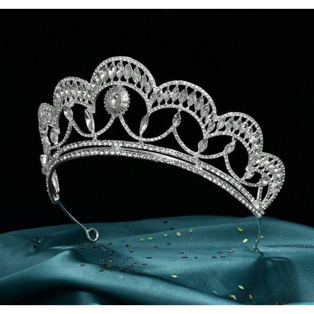 6cm Tall Large Crystal Wedding Bridal Queen Princess Prom Tiara Crown For Women