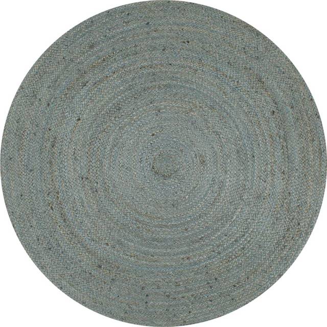 Brambly Cottage Becerra Hand Braided Olive Green Rug Round 120cm