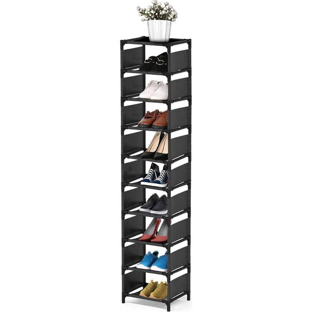 10 Pair Shoe Storage - Matte Black (10)