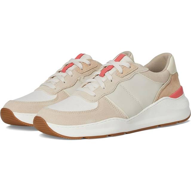 Naturalizer Blossom Lace-up Sneaker Wedges, Porcelain Leather, 8.0M Round Toe