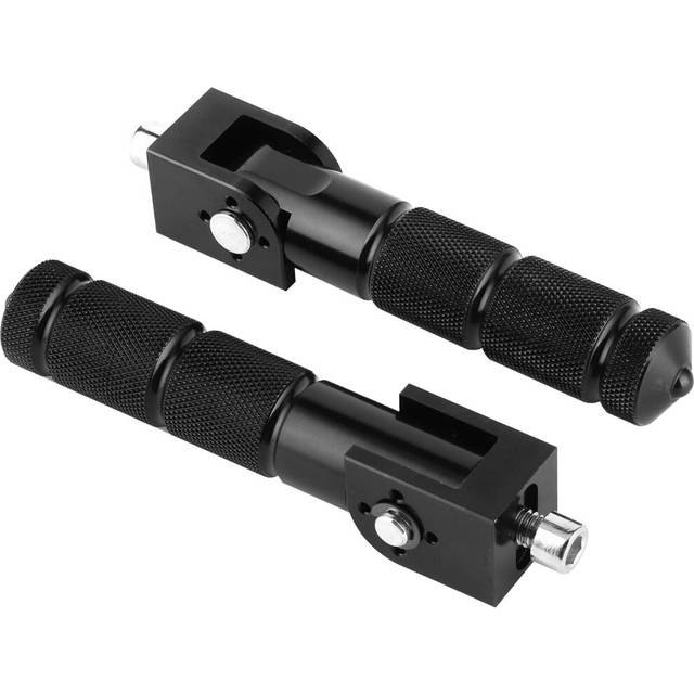 Motorcycle Pedals, Universal Aluminum 8MM 90 Degree Folding Support Rod (Black)