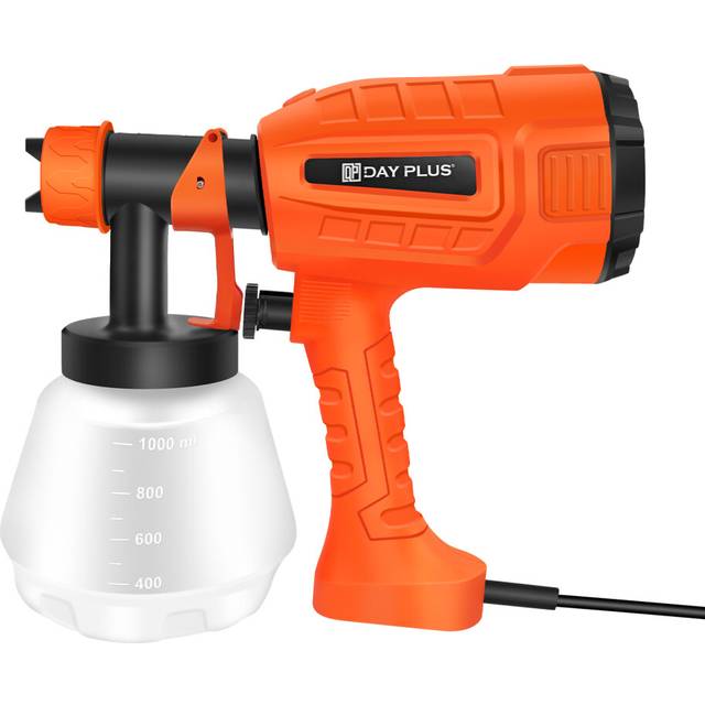 Paint Sprayer, DIY Electric Spray Gun with 3 Spray Nozzles, 1000ml Paint Cups, Hand Held Spray Gun, Fence Sprayer, Adjustable Paint Flow Controls