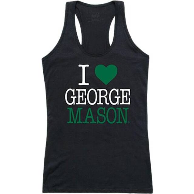 W Republic 532-221-BLK-04 George Mason University Women Love Tank Top, Black & White - Extra Large