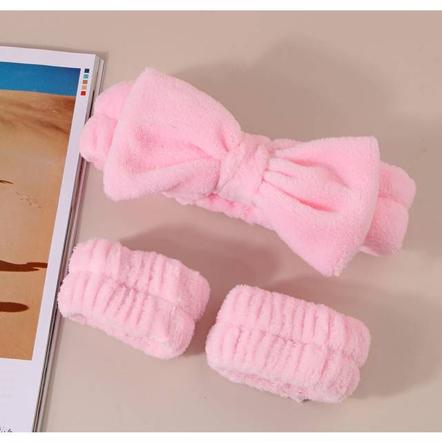(3-piece set of headbands and wrists pink, S) Womens Sherpa Jacket Oversized Fleece Jacket Winter Coat Trendy Plush Hoodies