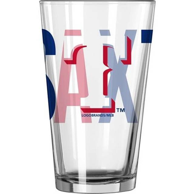 Logo Brands 529-G16P-4 Texas Rangers 16 oz Overtime Pint Glass