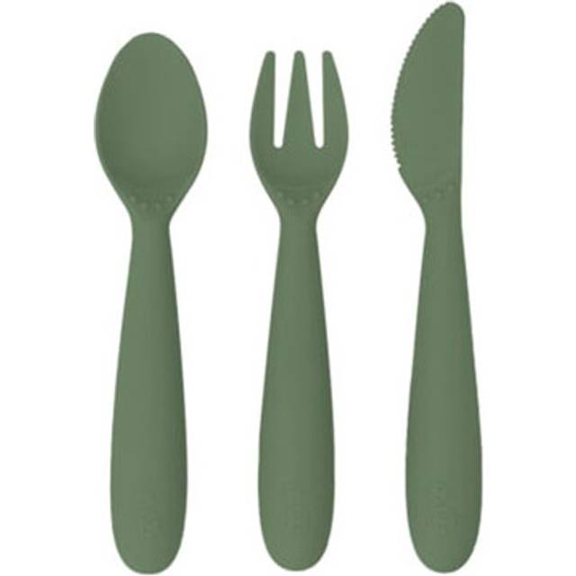 Ezpz EZPZ Happy Utensils (Olive)