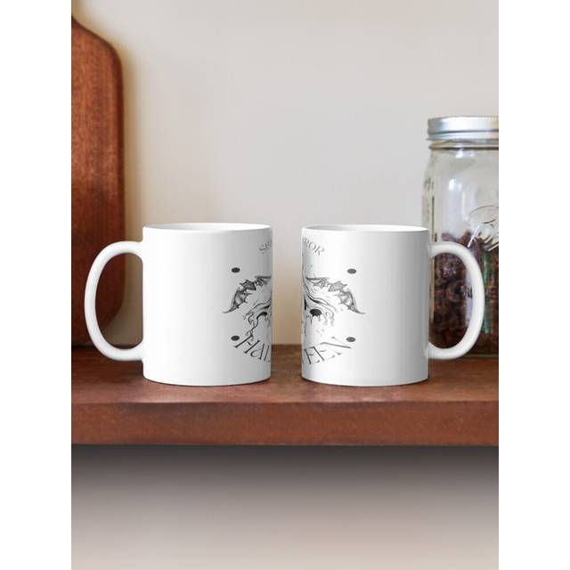 (Scary Horror Halloween-4632) Coffee Mugs 11oz Feline's First School Day A Cute and Funny Adventure Ceramic Mug Cute Novelty Christmas Gifts