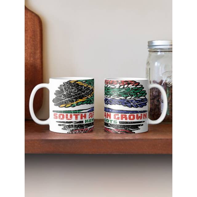 (Kenyan Kenya South African South Africa Tree Roots Flag-257) Coffee Mugs 11oz Puffin Taking Off Ceramic Mug Cute Novelty Christmas Gifts