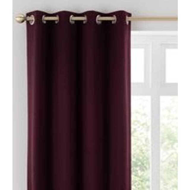 Satin Eyelet Curtains - Merlot