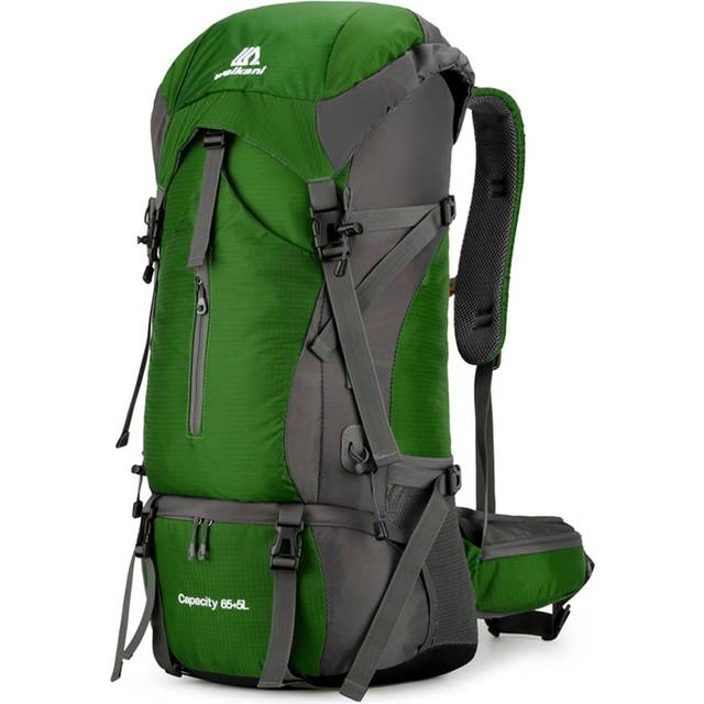 Hiking Backpack 70L Extra Large Backpack for 3-5 Days Water-resistant Climbing Camping Backpack dark green