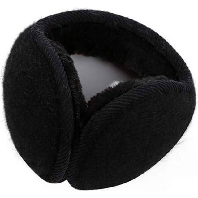 (B) Unisex Fleece Rabbit Plush Earmuff Foldable Knit Soft Winter Ski Warmer