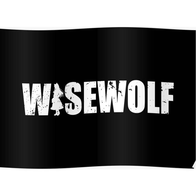 "(Spice and Wolf or Ookami to Koushinryou Anime Cool Simple Typography Wisewolf / Wise Wolf featured w) Posters 16x20"" or 18x18inch Wall Art Living Roo"