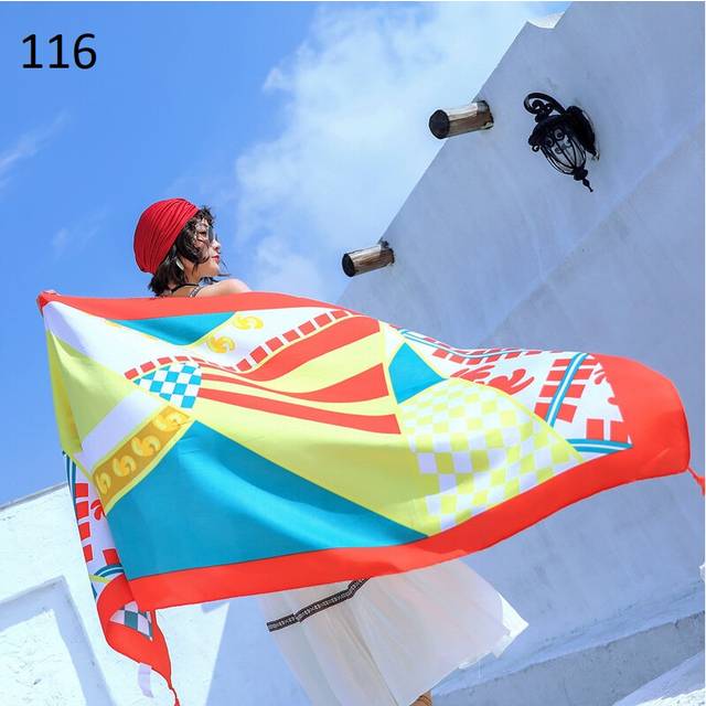 (116 Yellow & Blue) Bohemian Design Women's Polyester Sarongs
