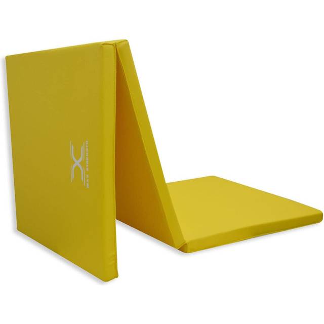 (Yellow) 6ft Tri Folding Gymnastics Exercise Mat 5cm Thick