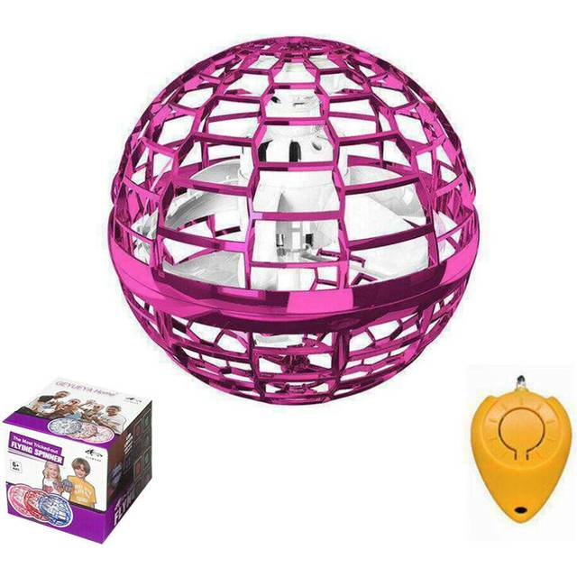 (Pink) PRO Flying Ball Boomerang Fidget Spinner Toy Mini Drone Boy Girl Gifts Hover Orb