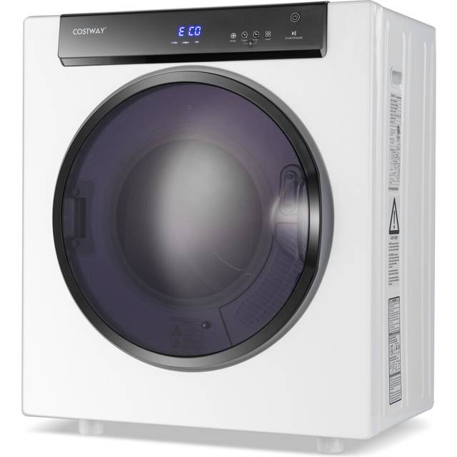 4KG Compact Dryer 1400W Electric Clothes Dryer w/3 Heating Options-White