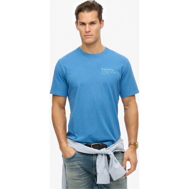 SUPERDRY Core Logo City T Shirt |Blå |S