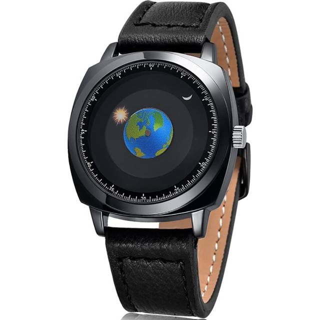 Quartz Moon Sun Pointer Waterproof Novel Wristwatch