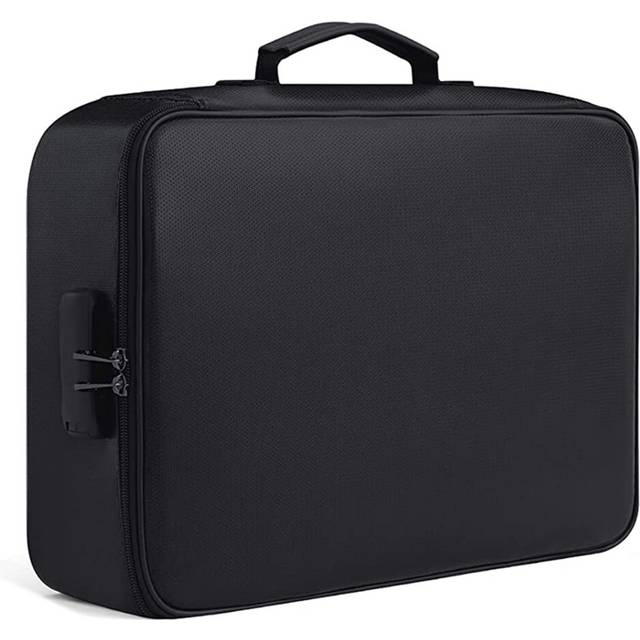 Fireproof Document Bag with Lock Portable Handle File Storage