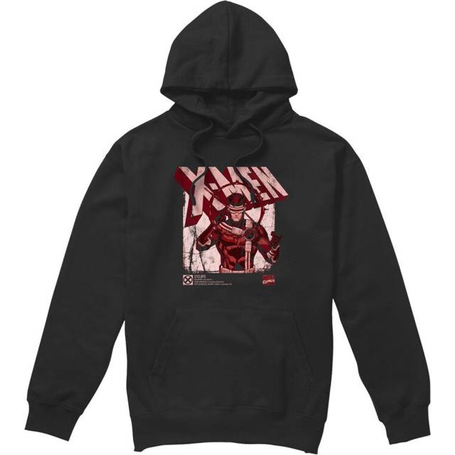 Marvel Mens X-Men Cyclops Infographic Hoodie L svart