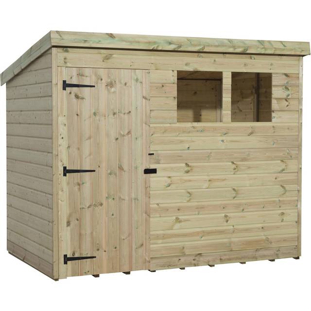 Empire Sheds Empire 1500 Pent 8x3ft Wooden Garden Shed Door Le, Green