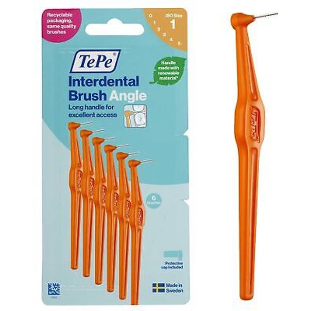 TePe Interdental Brush Angle Size 1 Orange 6 Pieces