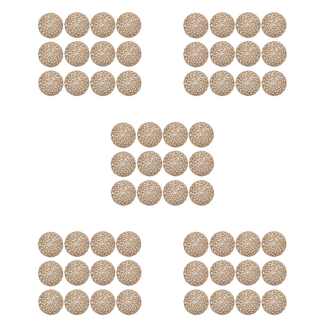 Round Paper Woven Placemats,Decorative Rope Mesh Place Mats for Dining, and Wedding 60PCS