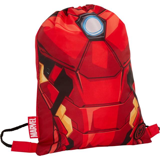 Boys marvel iron man drawstring gym bag avengers sports swimming pe kit backpack