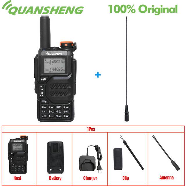 (-771) Walkie Talkie UV-K5 Long Range Air Dual-Band 2-Way Radio 5W High Power 1600mAh Portable 200 Channel