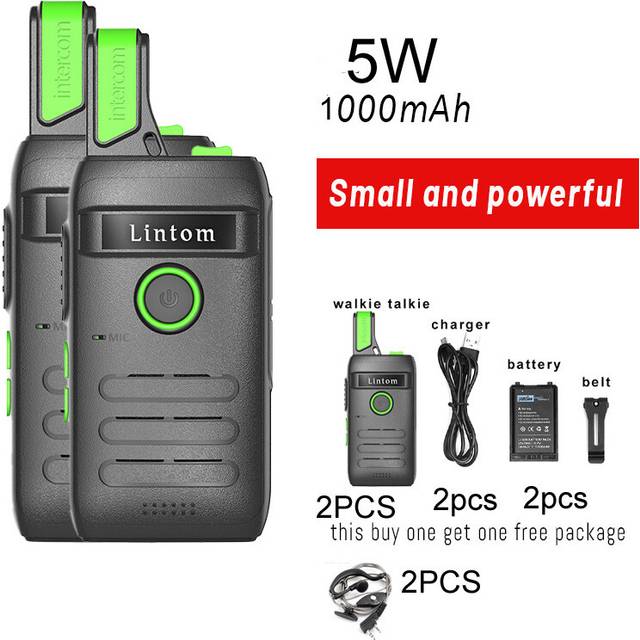 (2pcs  1000MAH) 2024 Rechargeable Long Range Two-Way Radios Walkie Talkies  2pcs  Li-ion Battery and Charger